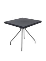 Mesa Quadrada Tramontina Zeta 79 cm em Polipropileno Grafite Pernas em Aço Carbono
