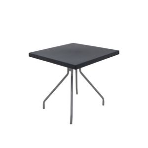 Mesa Quadrada Tramontina Zeta 79 cm em Polipropileno Grafite Pernas em Aço Carbono