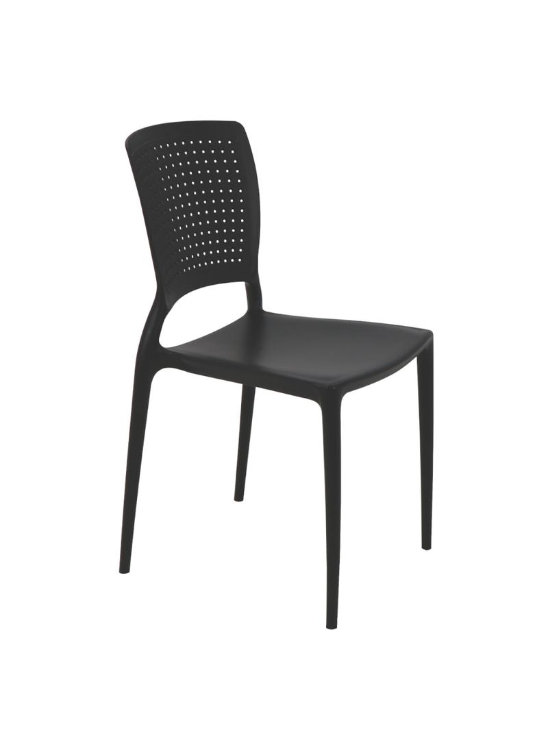 Cadeira Tramontina Safira em Polipropileno e Fibra de Vidro Preto