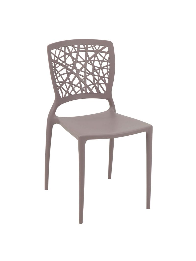 Cadeira Tramontina Joana Camurça em Polipropileno e Fibra de Vidro