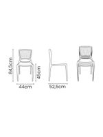 Cadeira Tramontina Safira em Polipropileno e Fibra de Vidro Preto