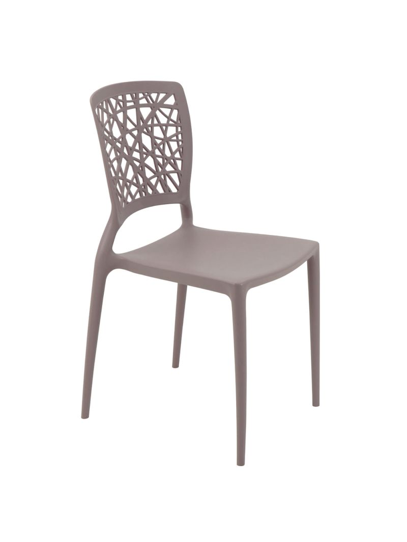 Cadeira Tramontina Joana Camurça em Polipropileno e Fibra de Vidro