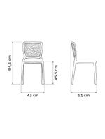 Cadeira Tramontina Joana Camurça em Polipropileno e Fibra de Vidro