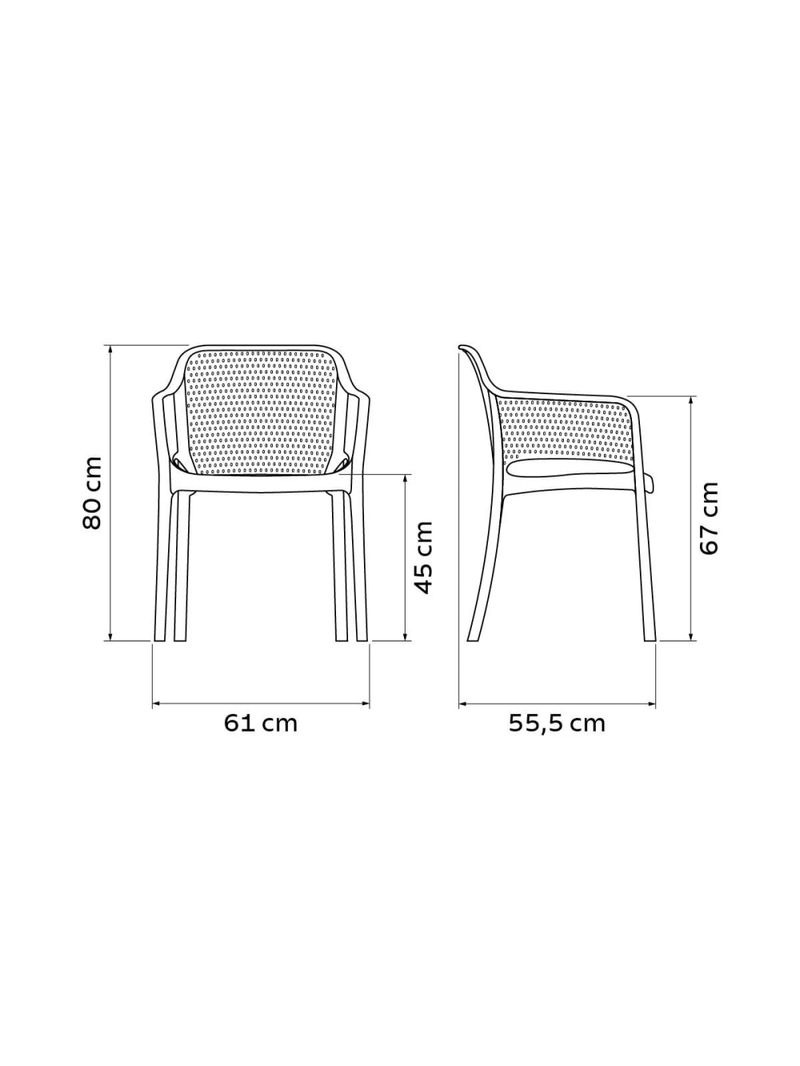 Cadeira Tramontina Gabriela em Polipropileno e Fibra de Vidro Verde Oliva