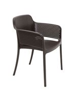 Cadeira Tramontina Gabriela Marrom em Polipropileno e Fibra de Vidro