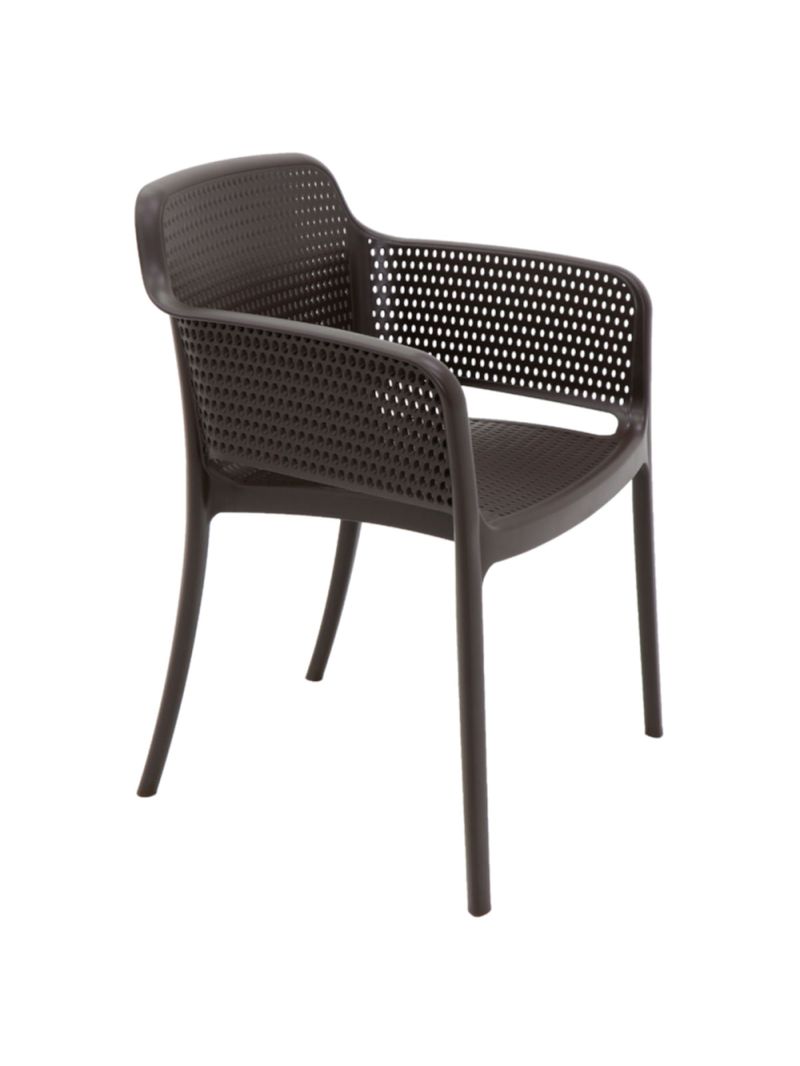 Cadeira Tramontina Gabriela Marrom em Polipropileno e Fibra de Vidro