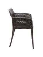 Cadeira Tramontina Gabriela Marrom em Polipropileno e Fibra de Vidro