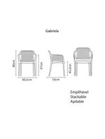 Cadeira Tramontina Gabriela Marrom em Polipropileno e Fibra de Vidro