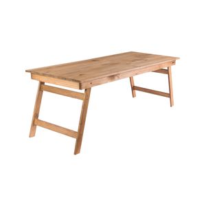 Mesa de Madeira Naturalle Dobrável Rústica 200 x 80 cm Tramontina