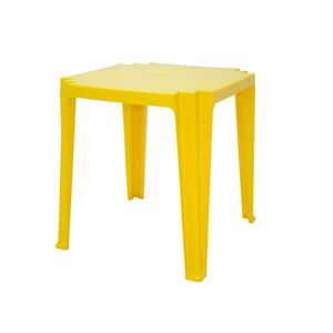 Mesa Tramontina Tambaú 68 x 68 x 72 cm em Polipropileno Amarelo