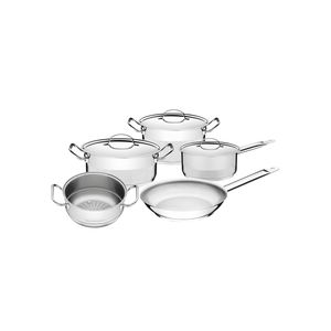 Jogo de Panelas Tramontina Professional Aço Inox Fundo Triplo 5 Peças