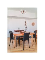 Cadeira Tramontina Laura Ratan Preta em Polipropileno e Fibra de Vidro