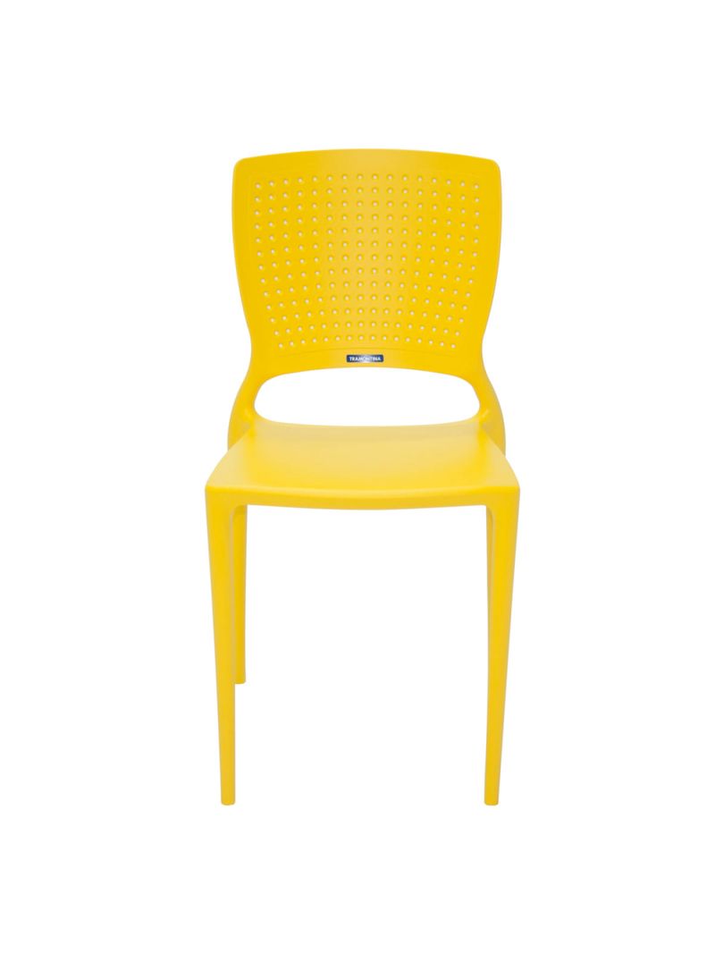 Cadeira Tramontina Safira Amarela em Polipropileno e Fibra de Vidro