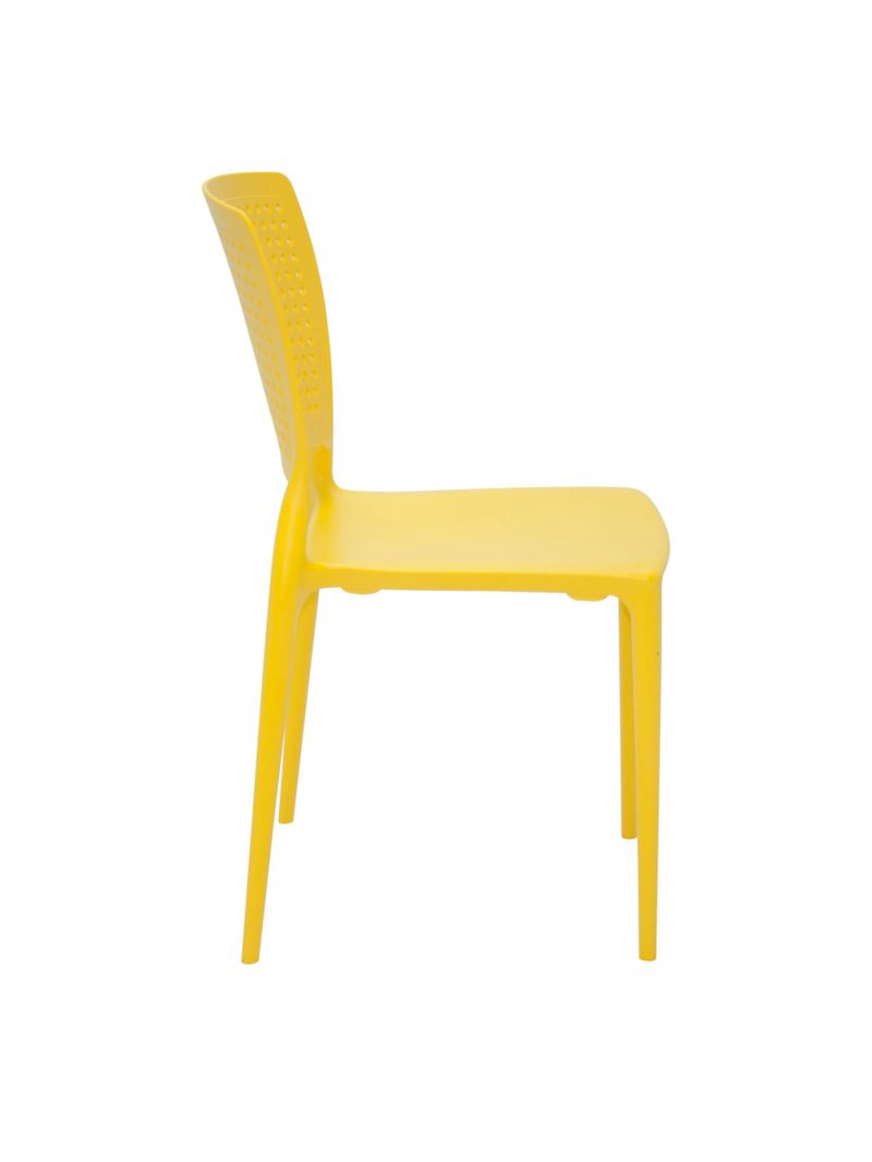 Cadeira Tramontina Safira Amarela em Polipropileno e Fibra de Vidro