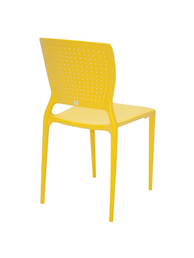 Cadeira Tramontina Safira Amarela em Polipropileno e Fibra de Vidro