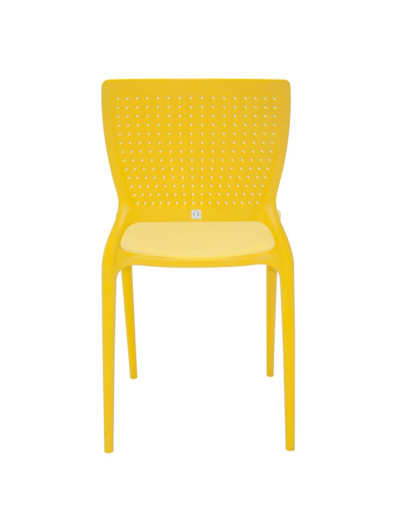 Cadeira Tramontina Safira Amarela em Polipropileno e Fibra de Vidro