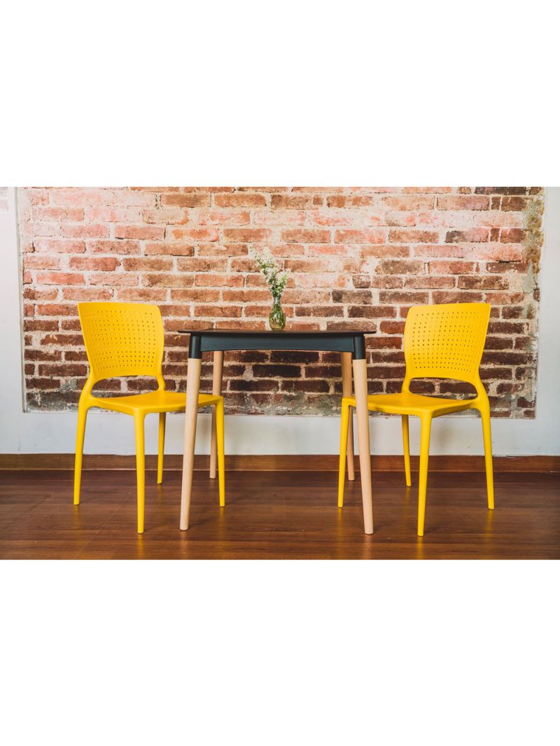 Cadeira Tramontina Safira Amarela em Polipropileno e Fibra de Vidro