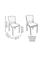 Cadeira Tramontina Safira Amarela em Polipropileno e Fibra de Vidro