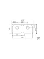Cuba Tramontina Isis Plus Prime em Aço Inox Acetinado 84 x 34 cm com Válvula 94031102