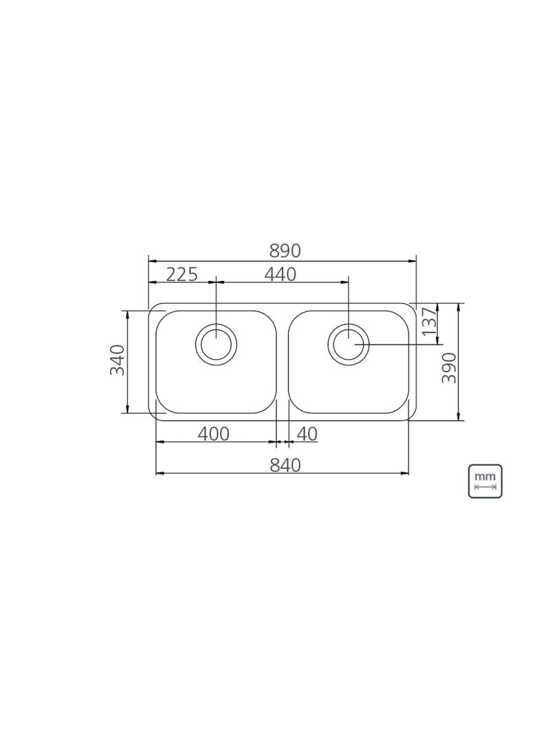 Cuba Tramontina Isis Plus Prime em Aço Inox Acetinado 84 x 34 cm com Válvula 94031102