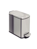 Lixeira Tramontina 6 Litros Tipo D Slim com Pedal em Aço Inox Scotch Brite