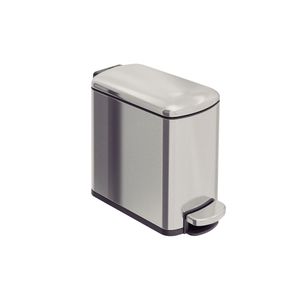 Lixeira Tramontina 6 Litros Tipo D Slim com Pedal em Aço Inox Scotch Brite