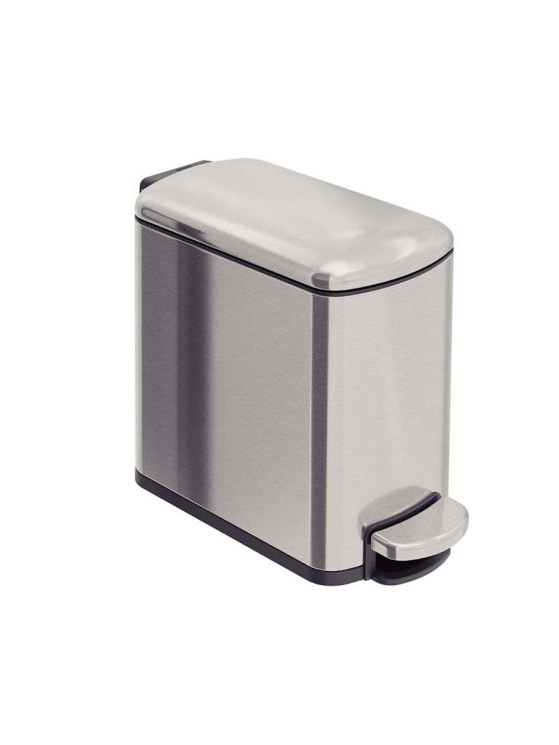 Lixeira Tramontina 6 Litros Tipo D Slim com Pedal em Aço Inox Scotch Brite