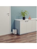 Lixeira Tramontina 6 Litros Tipo D Slim com Pedal em Aço Inox Scotch Brite