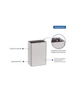 Lixeira Tramontina Wall 30 Litros em Aço Inox para Fixação na Parede