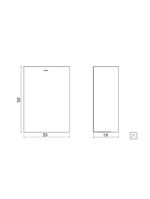 Lixeira Tramontina Wall 30 Litros em Aço Inox para Fixação na Parede