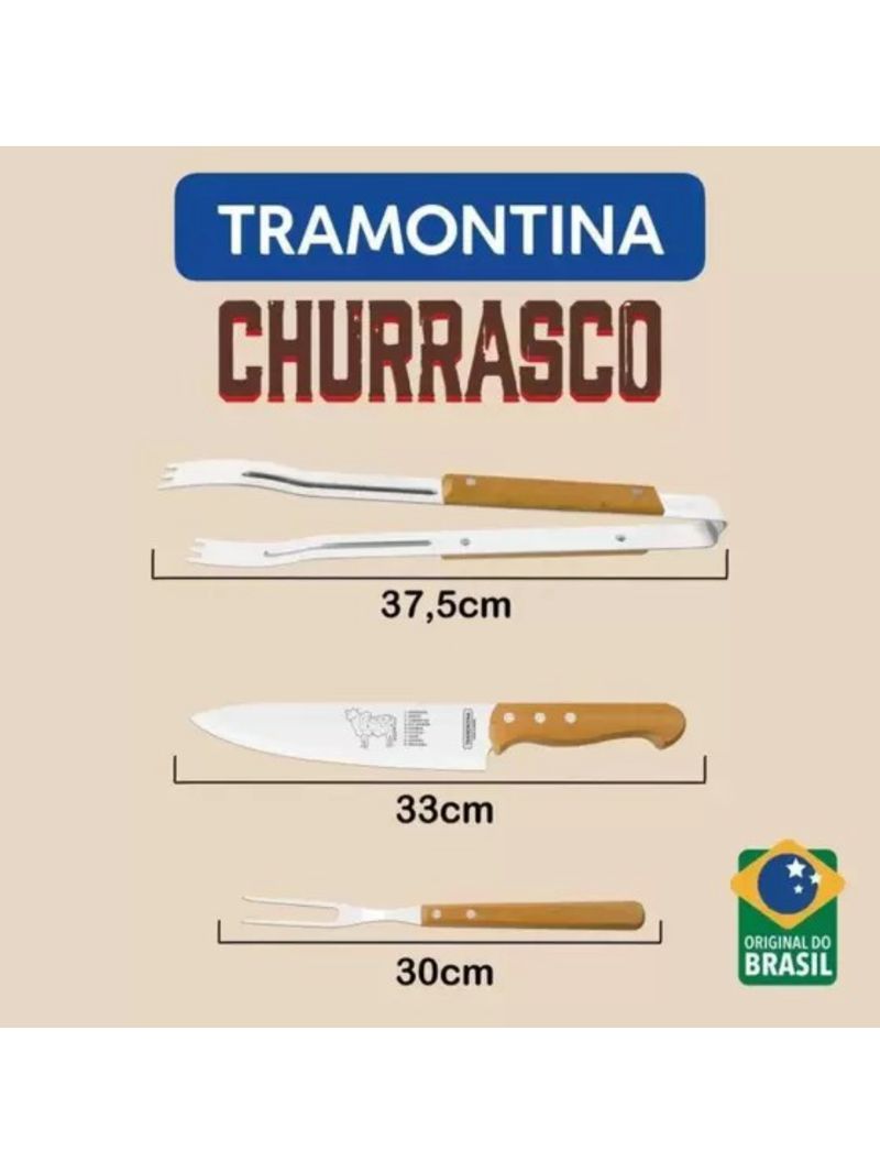 Jogo Trichante Churrasco 3 PC Tramontina