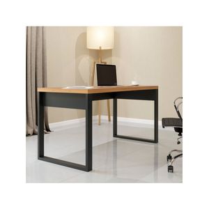 Mesa para Escritório 135x68 cm em MDF F20 Freijó/Preto Fosco Pradel Dalla Costa