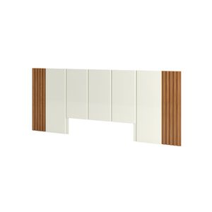 Cabeceira Casal Queen 300 x 120cm em MDF Off White/Freijó Dalla Costa TW185WJ