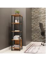 Estante 5 Prateleiras Industrial 33 x 44 x 135 cm F28 Dalla Costa Freijó/Preto