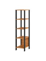 Estante 5 Prateleiras Industrial 33 x 44 x 135 cm F28 Dalla Costa Freijó/Preto