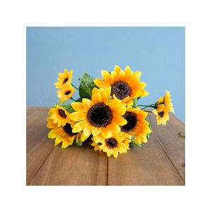 Buquê de Flor Artificial Girassol Amarelo 30cm | Formosinha