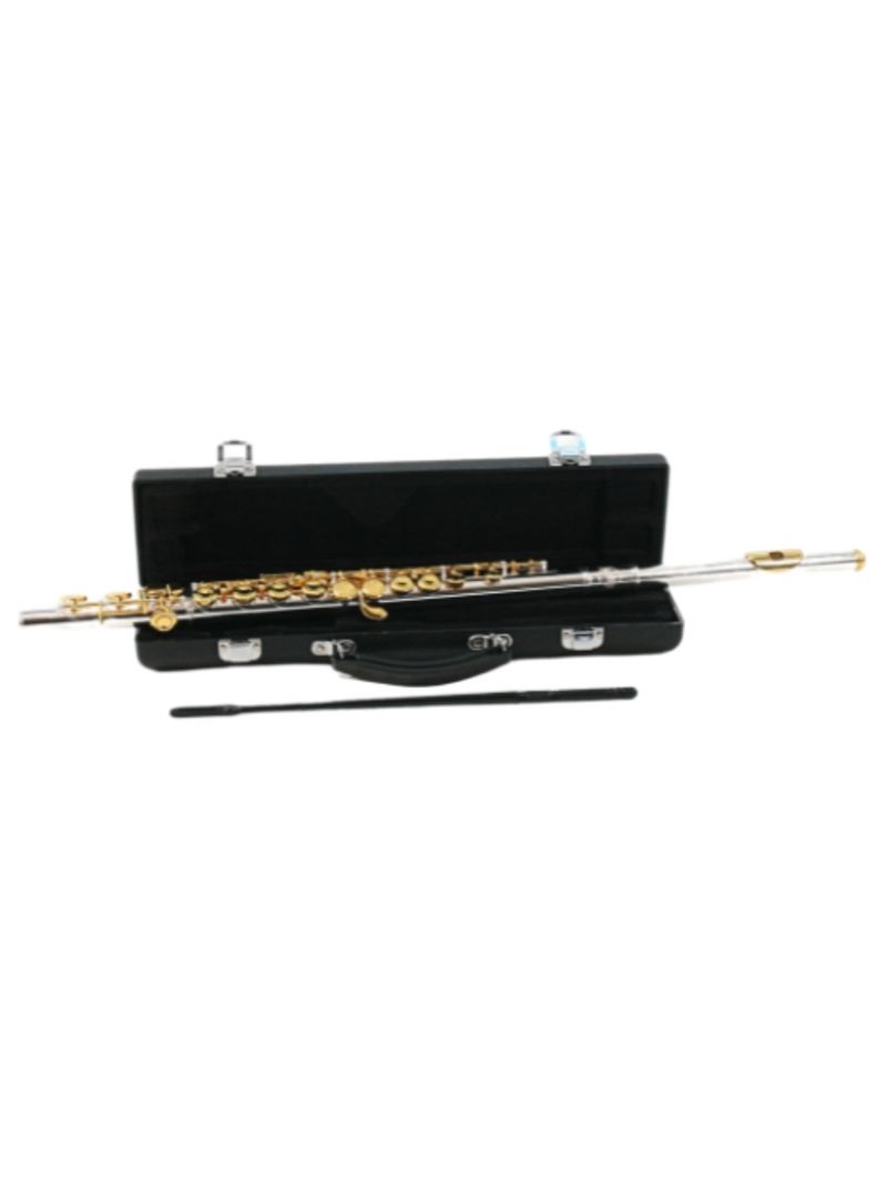 Flauta Transversal Sebastian Prata Com Chaves Dourada SFL-FL510SG858