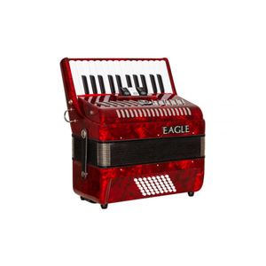 Acordeon Eagle 48 Baixos EGA 0348 PRD 3 Registros Vermelha