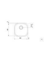 Cuba Tramontina Aria Maxi 40 BS Prime em Aço Inox Acetinado 40 x 40 x 20 cm OUTLET