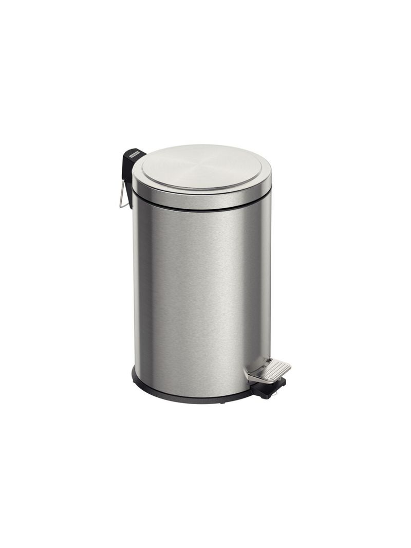 Lixeira com Pedal 12 Litros Tramontina Brasil Plus Aço Inox Acetinado
