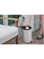 Lixeira com Pedal 12 Litros Tramontina Brasil Plus Aço Inox Acetinado