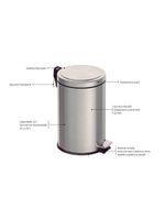 Lixeira com Pedal 12 Litros Tramontina Brasil Plus Aço Inox Acetinado
