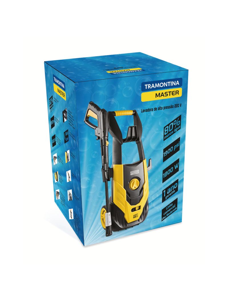 Lavadora de Alta Pressão 1800 W Tramontina com Mangueira Alta Pressão 5 m Jato Regulável 1900 psi 127 Volts