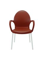 Cadeira Tramontina Grace Empilhável Terracota em Polipropileno Pés Alumínio