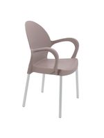 Cadeira Tramontina Grace Empilhável Camurça em Polipropileno Pés Alumínio