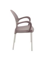 Cadeira Tramontina Grace Empilhável Camurça em Polipropileno Pés Alumínio
