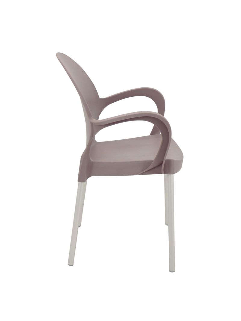 Cadeira Tramontina Grace Empilhável Camurça em Polipropileno Pés Alumínio