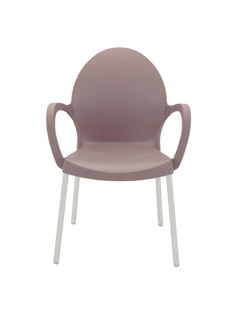 Cadeira Tramontina Grace Empilhável Camurça em Polipropileno Pés Alumínio