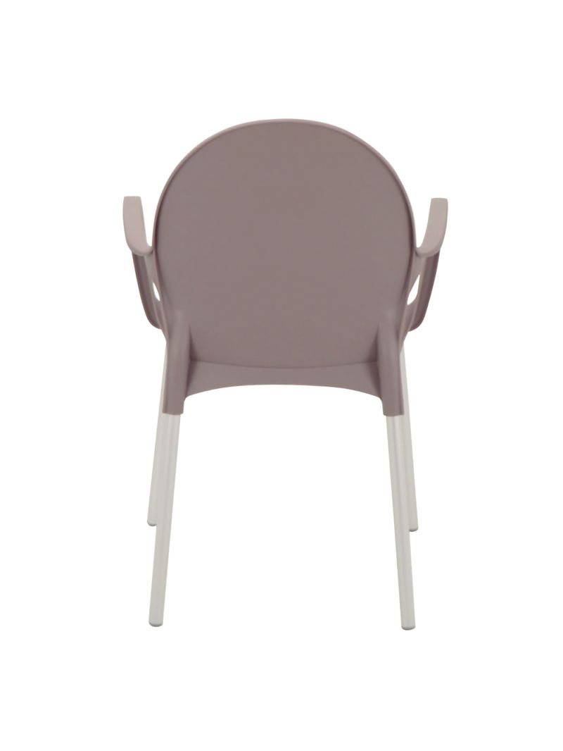 Cadeira Tramontina Grace Empilhável Camurça em Polipropileno Pés Alumínio