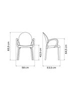 Cadeira Tramontina Grace Empilhável Camurça em Polipropileno Pés Alumínio